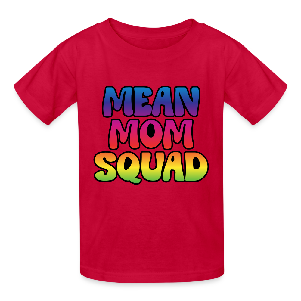 MEAN MOM SQUAD Colorful - Youth T-shirt - red