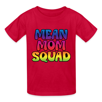 MEAN MOM SQUAD Colorful - Youth T-shirt - red