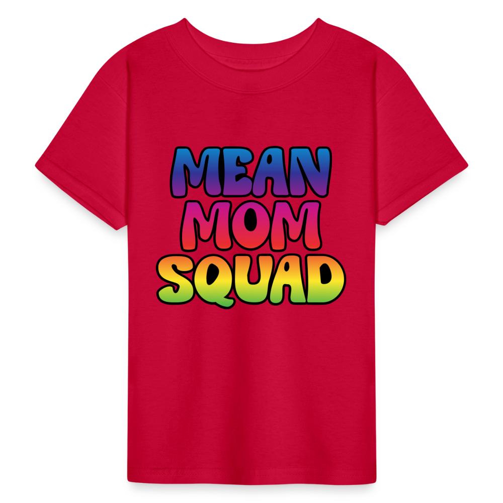 MEAN MOM SQUAD Colorful - Youth T-shirt - red