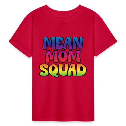 MEAN MOM SQUAD Colorful - Youth T-shirt - red