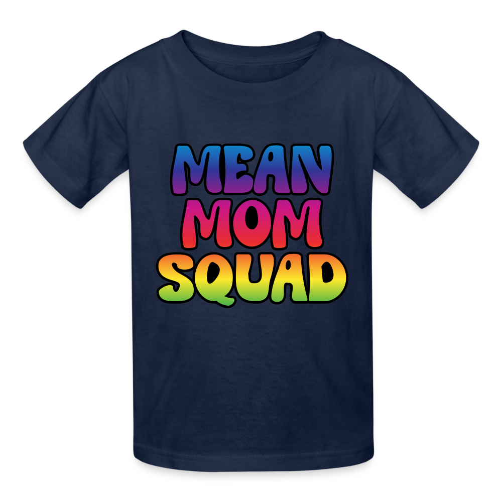 MEAN MOM SQUAD Colorful - Youth T-shirt - navy