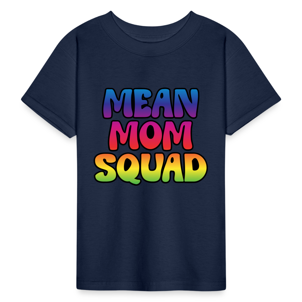 MEAN MOM SQUAD Colorful - Youth T-shirt - navy