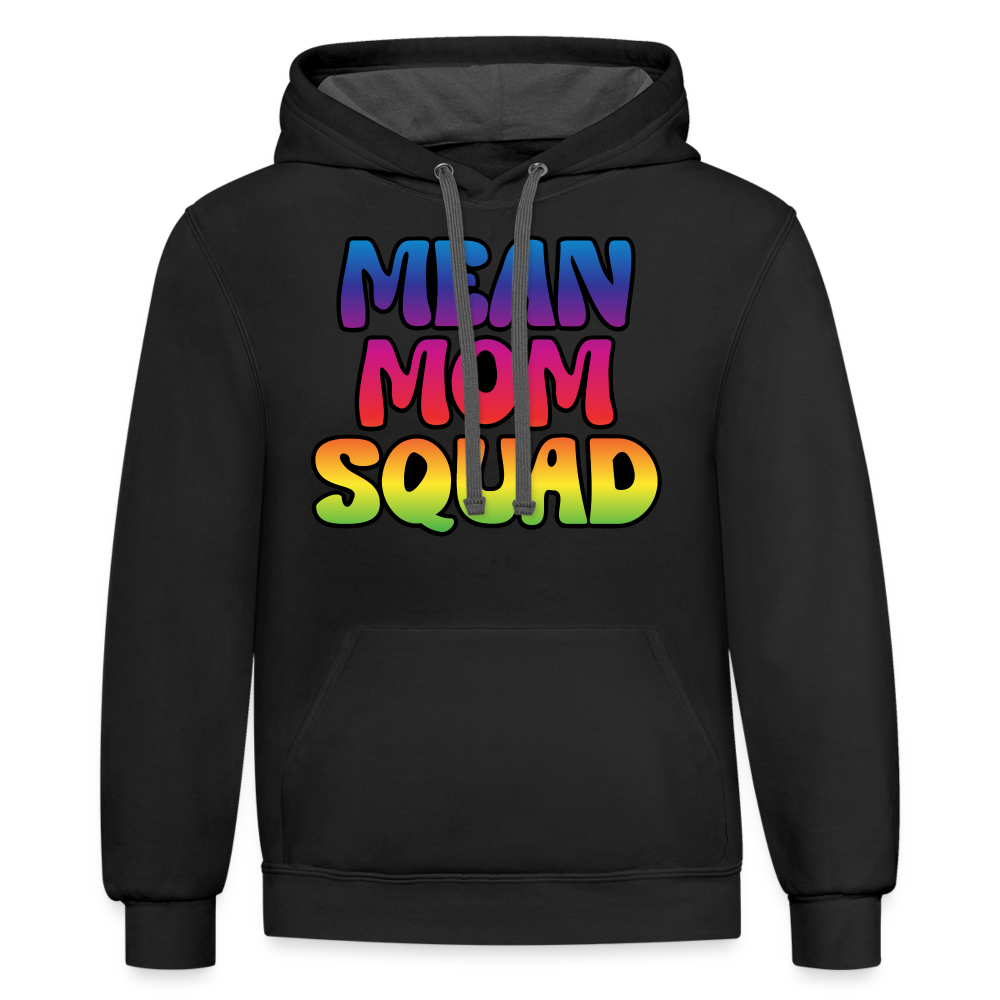 MEAN MOM SQUAD Colorful - Contrast Adult Hoodie - black/asphalt