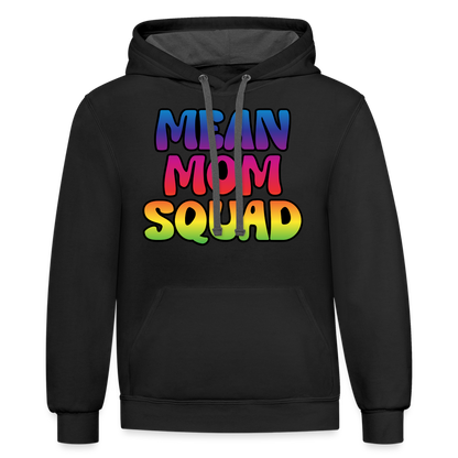 MEAN MOM SQUAD Colorful - Contrast Adult Hoodie - black/asphalt