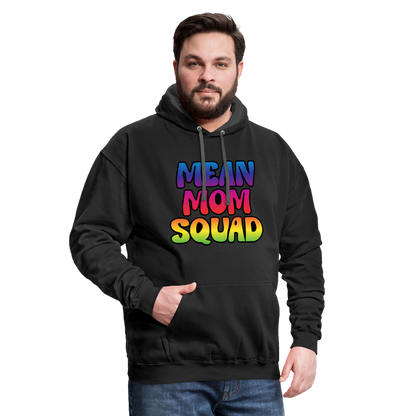 MEAN MOM SQUAD Colorful - Contrast Adult Hoodie - black/asphalt