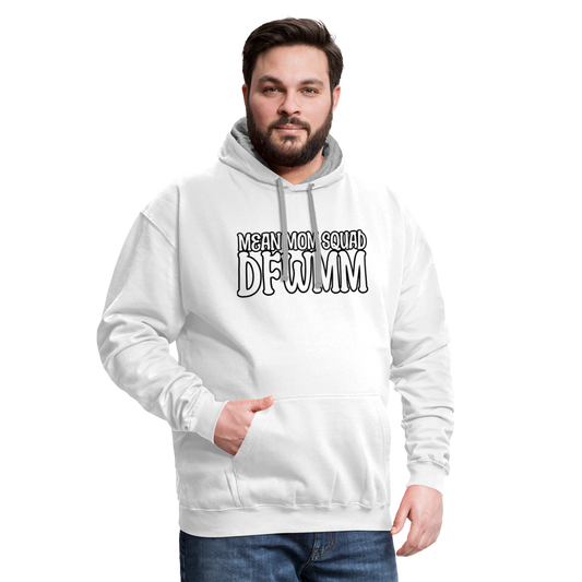 MMS DFWMM - Contrast Adult Hoodie - white/gray