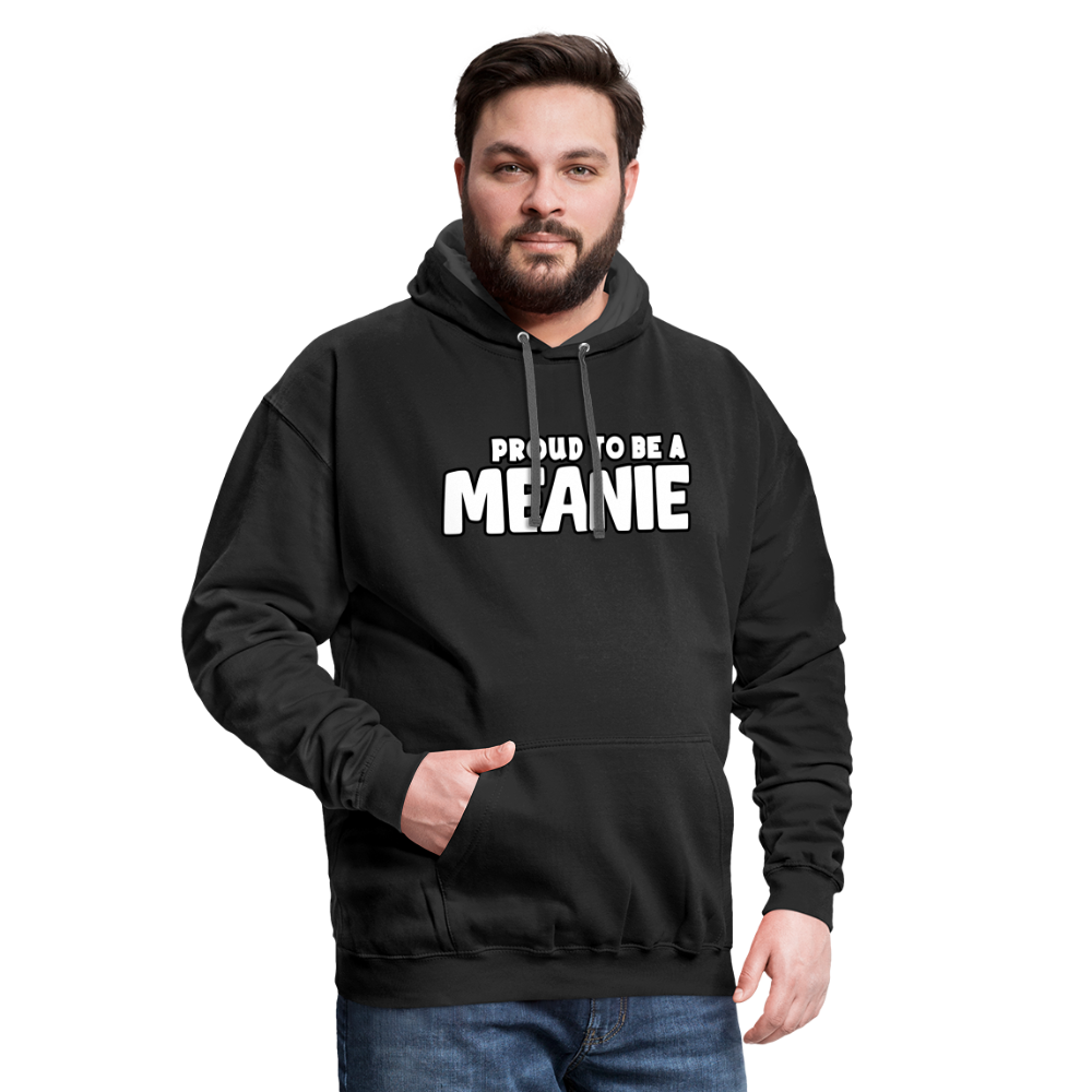 PROUD TO BE A MEANIE - Contrast Adult Hoodie - black/asphalt