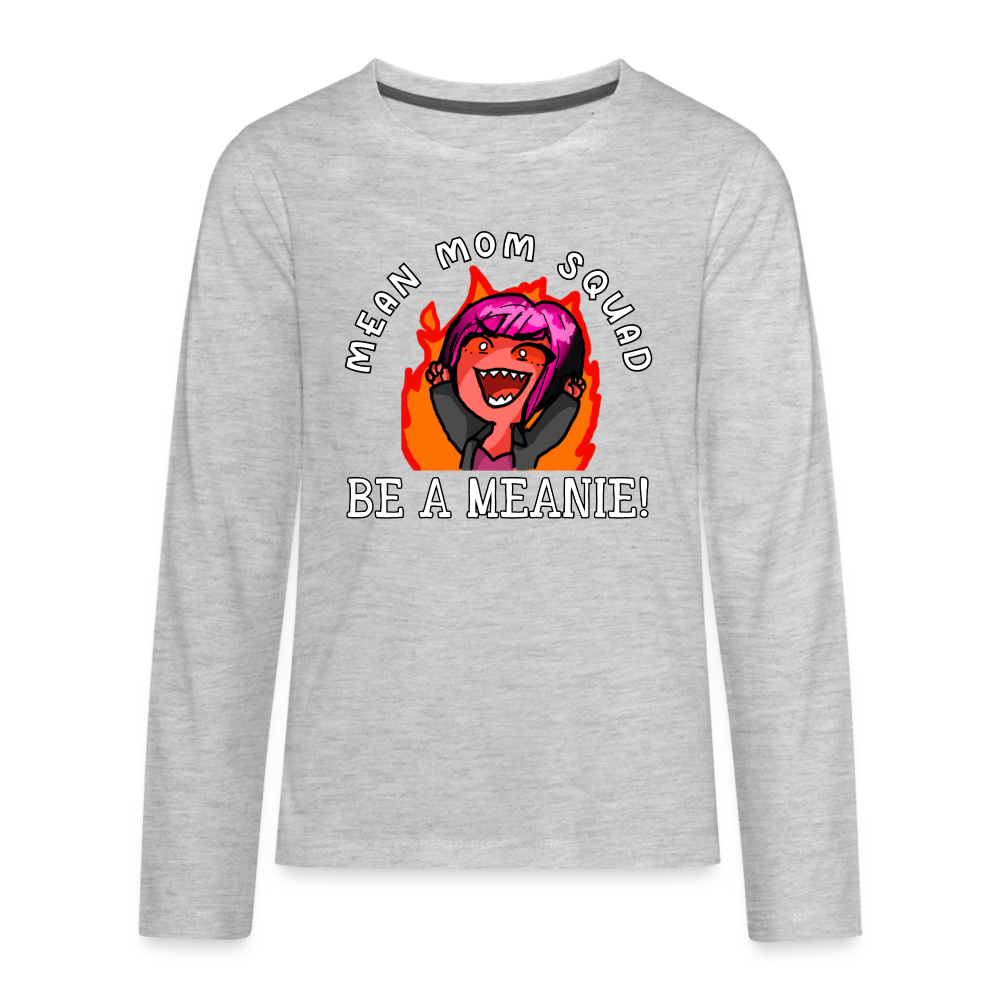 Be A Meanie - Youth LongSleeve Shirt - heather gray