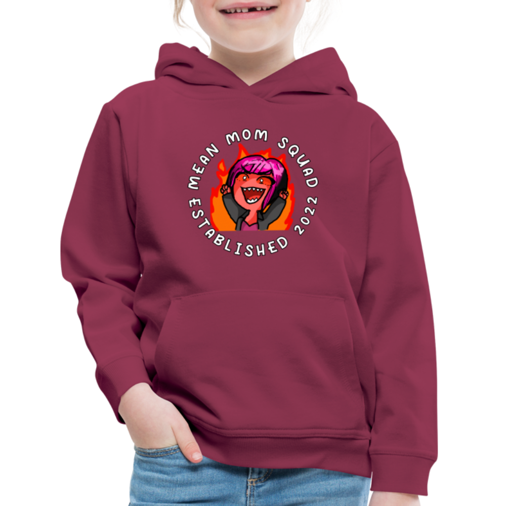 Mean Mom SQUAD Est. 2022 - Youth Hoodie - burgundy