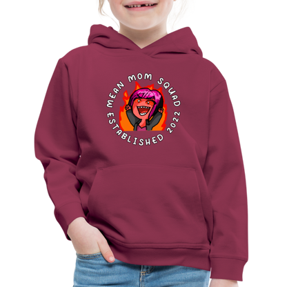 Mean Mom SQUAD Est. 2022 - Youth Hoodie - burgundy