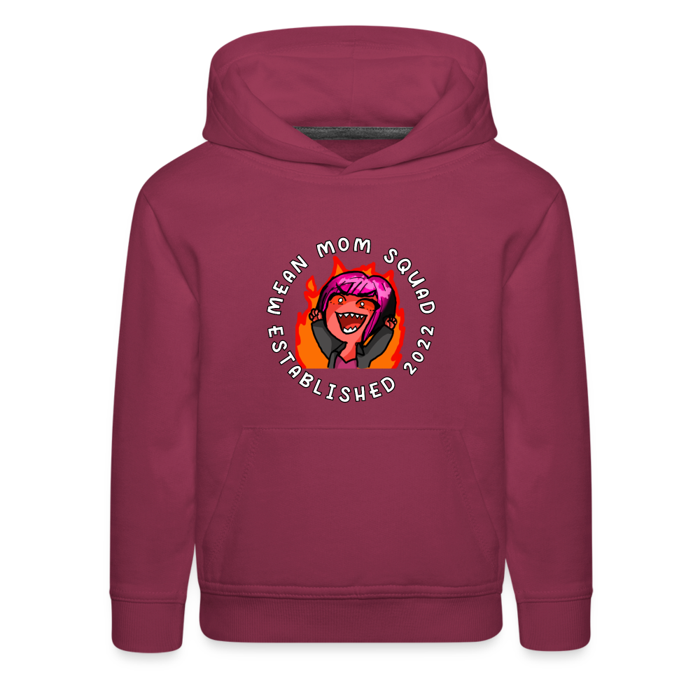 Mean Mom SQUAD Est. 2022 - Youth Hoodie - burgundy