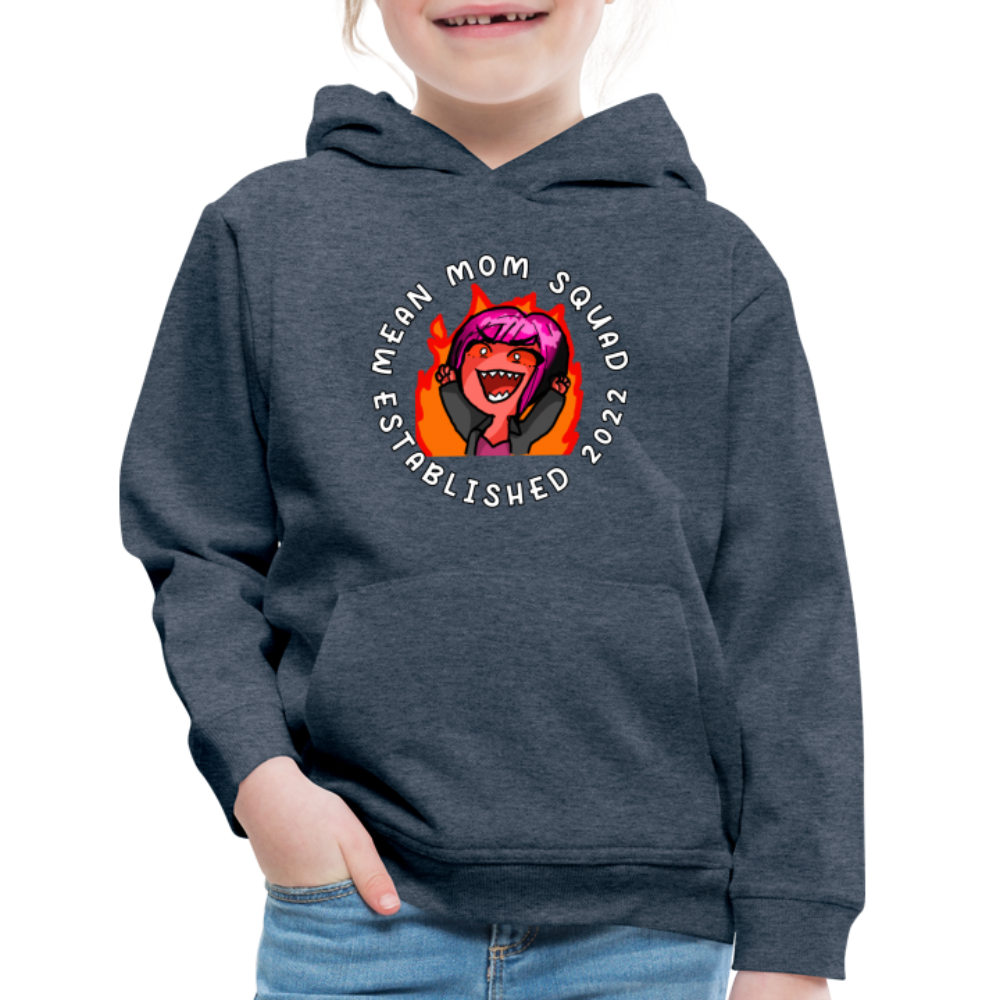 Mean Mom SQUAD Est. 2022 - Youth Hoodie - heather denim