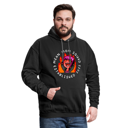 Mean Mom SQUAD Est. 2022 - Contrast Adult Hoodie Unisex - black/asphalt