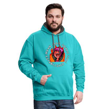 Mean Mom SQUAD Est. 2022 - Contrast Adult Hoodie Unisex - scuba blue/asphalt