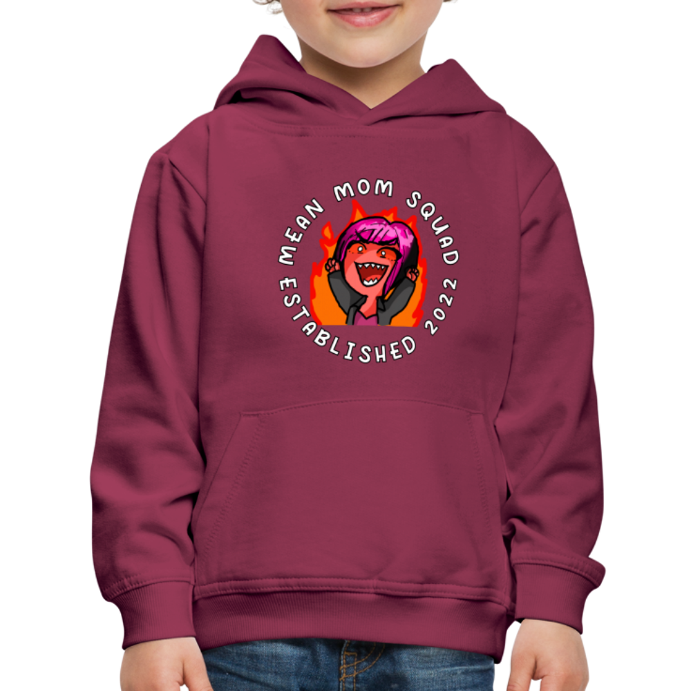 Mean Mom SQUAD Est. 2022 - Youth Premium Hoodie - burgundy