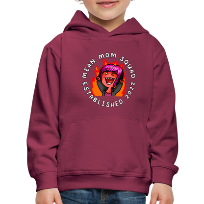 Mean Mom SQUAD Est. 2022 - Youth Premium Hoodie - burgundy