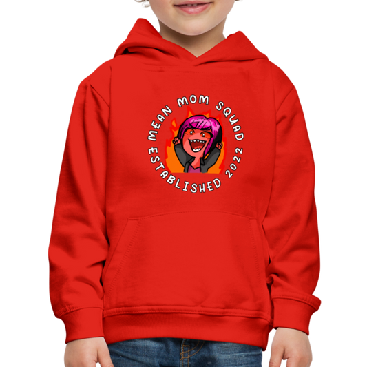 Mean Mom SQUAD Est. 2022 - Youth Premium Hoodie - red