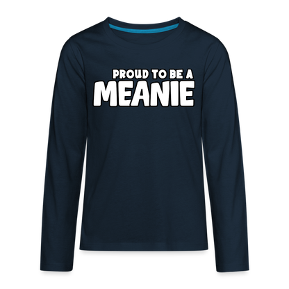 PROUD TO BE A MEANIE - Youth LongSleeve Shirt - deep navy