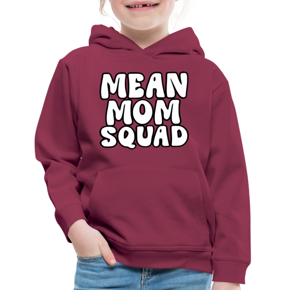 Mean Mom SQUAD - Youth Hoodie - burgundy