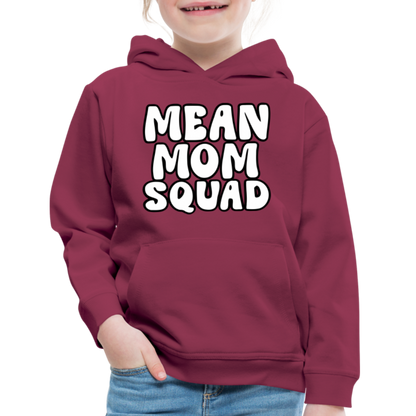 Mean Mom SQUAD - Youth Hoodie - burgundy