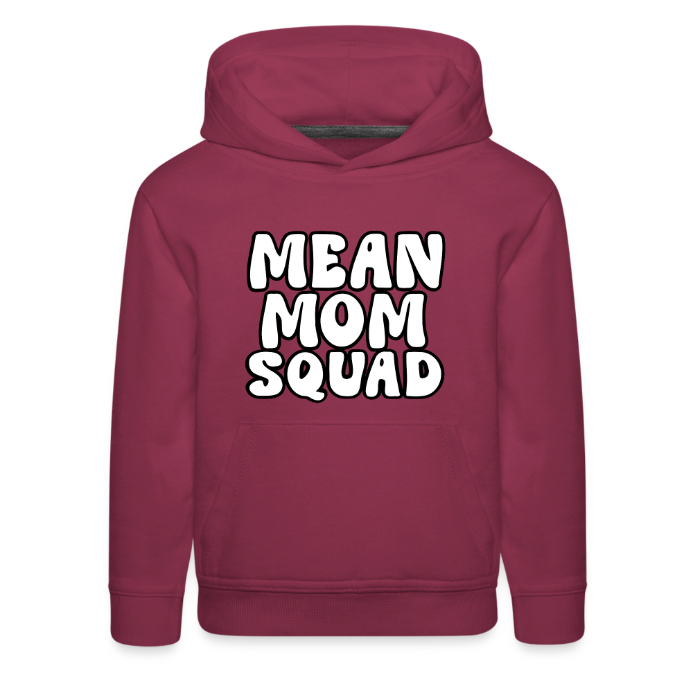 Mean Mom SQUAD - Youth Hoodie - burgundy