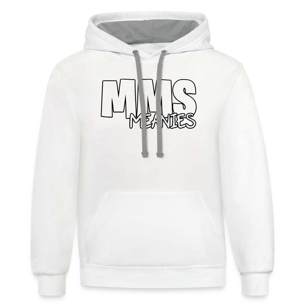 MMS Meanies - Contrast Adult Hoodie - white/gray