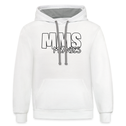 MMS Meanies - Contrast Adult Hoodie - white/gray