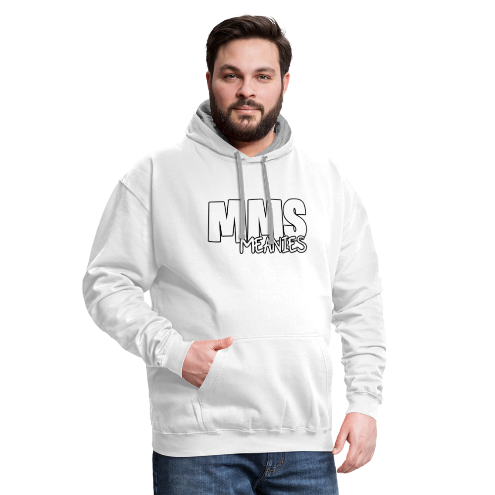 MMS Meanies - Contrast Adult Hoodie - white/gray