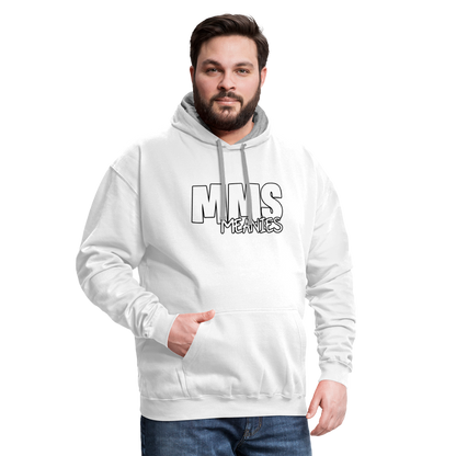 MMS Meanies - Contrast Adult Hoodie - white/gray