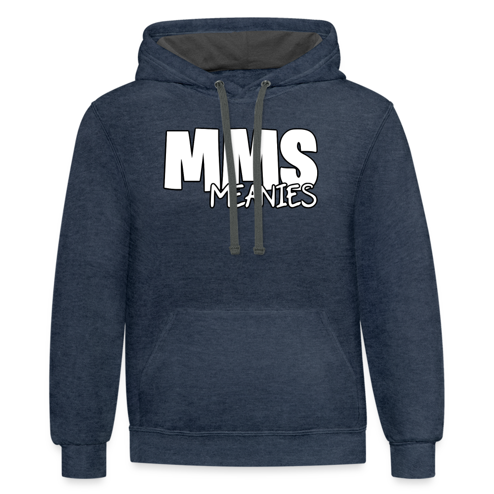 MMS Meanies - Contrast Adult Hoodie - indigo heather/asphalt