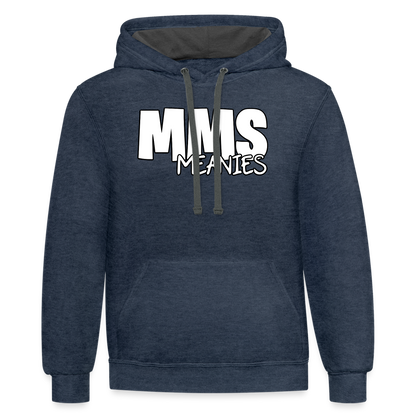 MMS Meanies - Contrast Adult Hoodie - indigo heather/asphalt