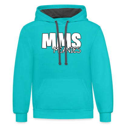 MMS Meanies - Contrast Adult Hoodie - scuba blue/asphalt