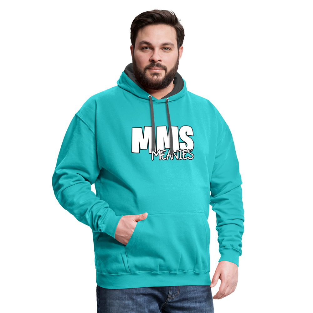 MMS Meanies - Contrast Adult Hoodie - scuba blue/asphalt