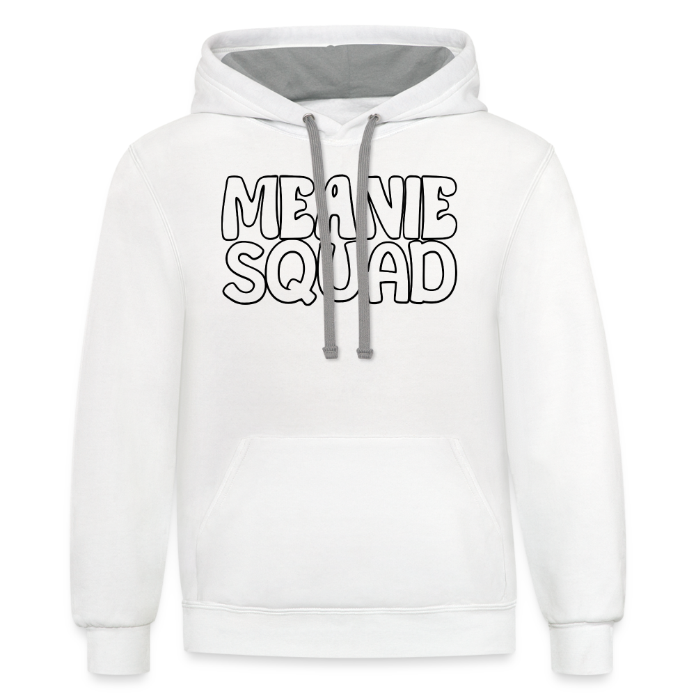 Meanie SQUAD - Unisex Contrast Hoodie Adult - white/gray