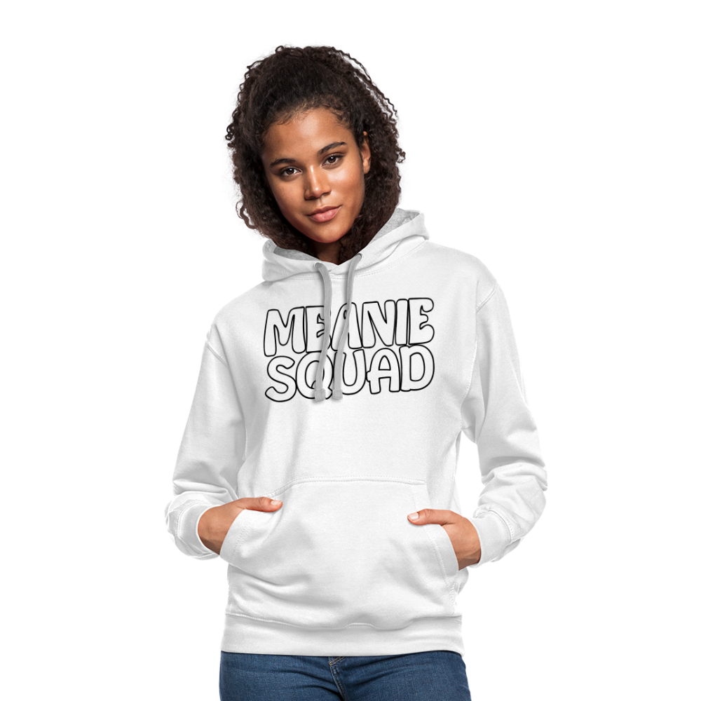 Meanie SQUAD - Unisex Contrast Hoodie Adult - white/gray