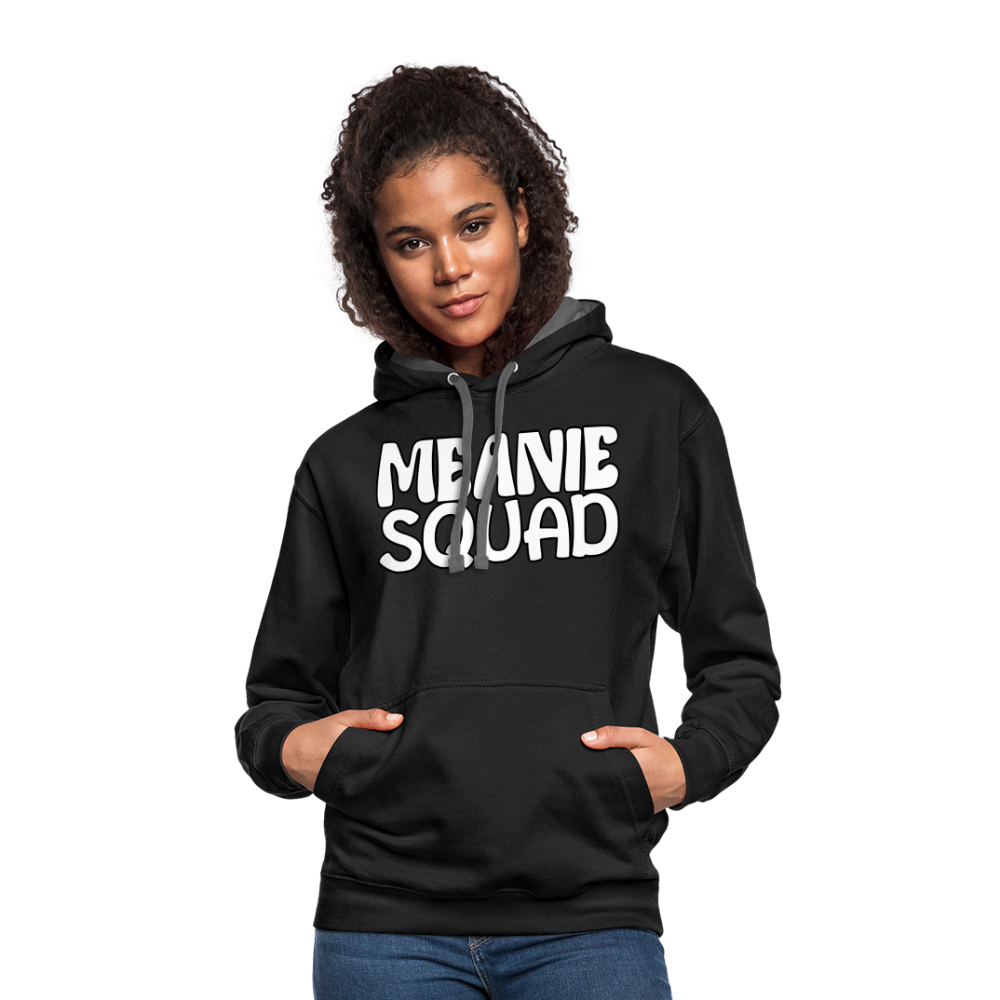 Meanie SQUAD - Unisex Contrast Hoodie Adult - black/asphalt