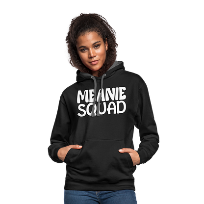 Meanie SQUAD - Unisex Contrast Hoodie Adult - black/asphalt