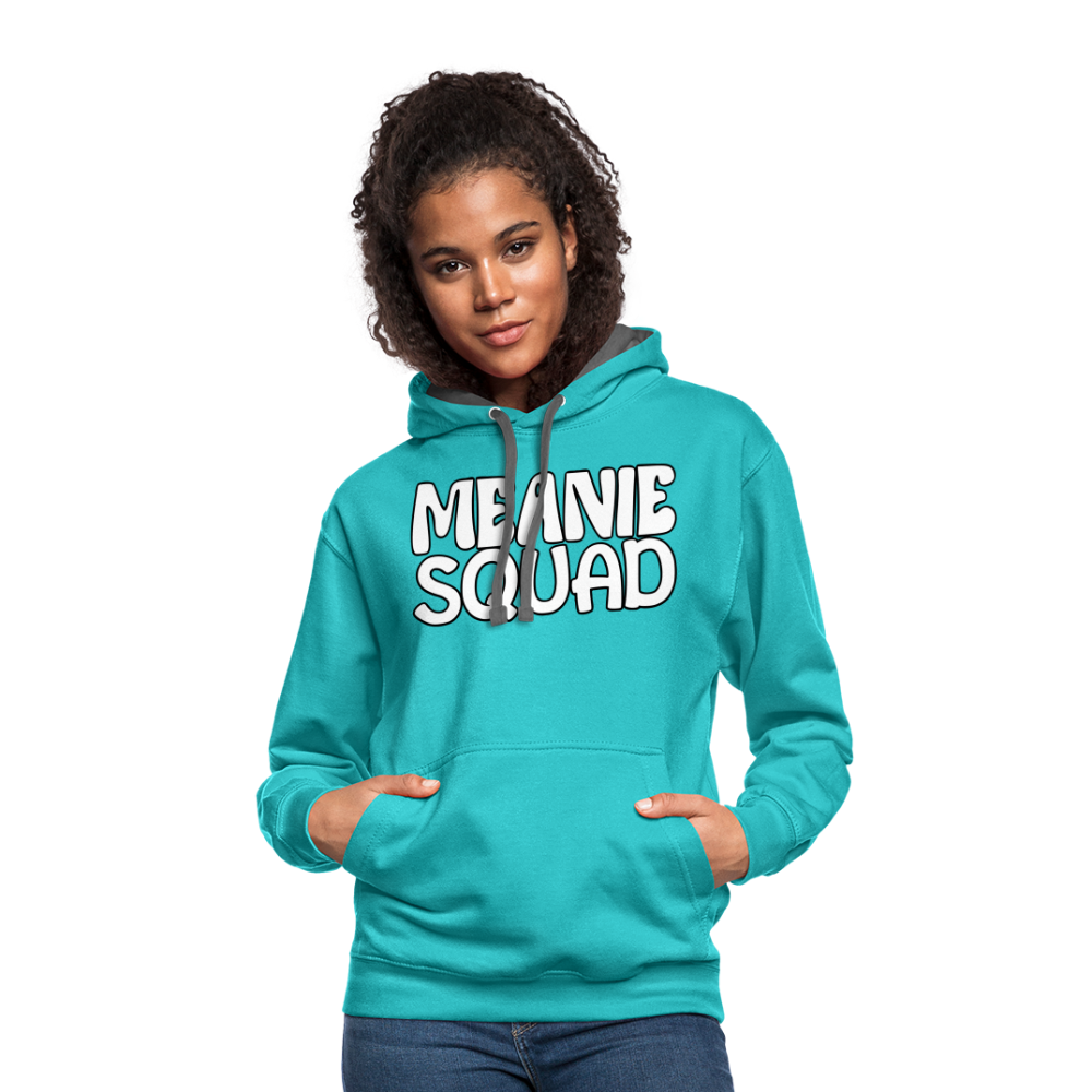 Meanie SQUAD - Unisex Contrast Hoodie Adult - scuba blue/asphalt