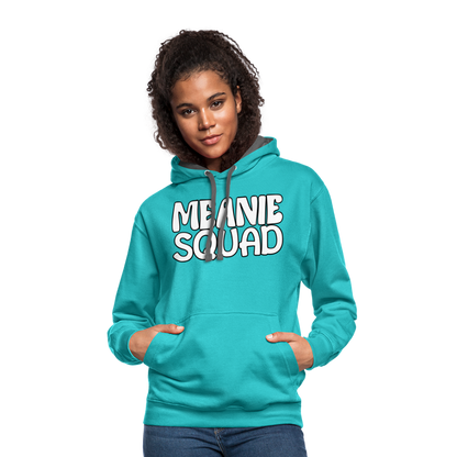 Meanie SQUAD - Unisex Contrast Hoodie Adult - scuba blue/asphalt