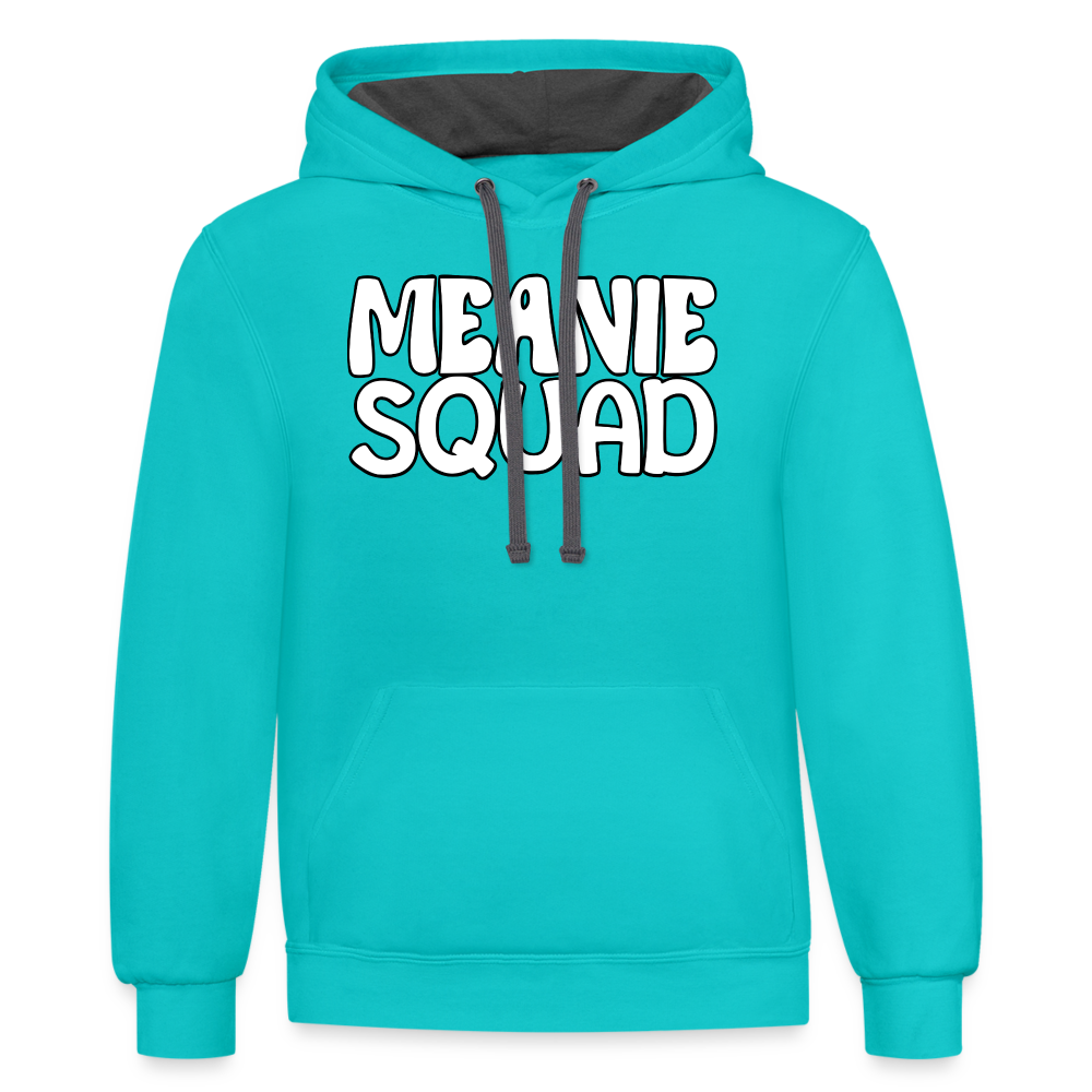 Meanie SQUAD - Unisex Contrast Hoodie Adult - scuba blue/asphalt