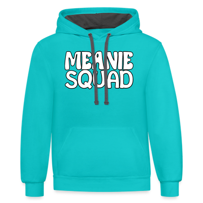 Meanie SQUAD - Unisex Contrast Hoodie Adult - scuba blue/asphalt