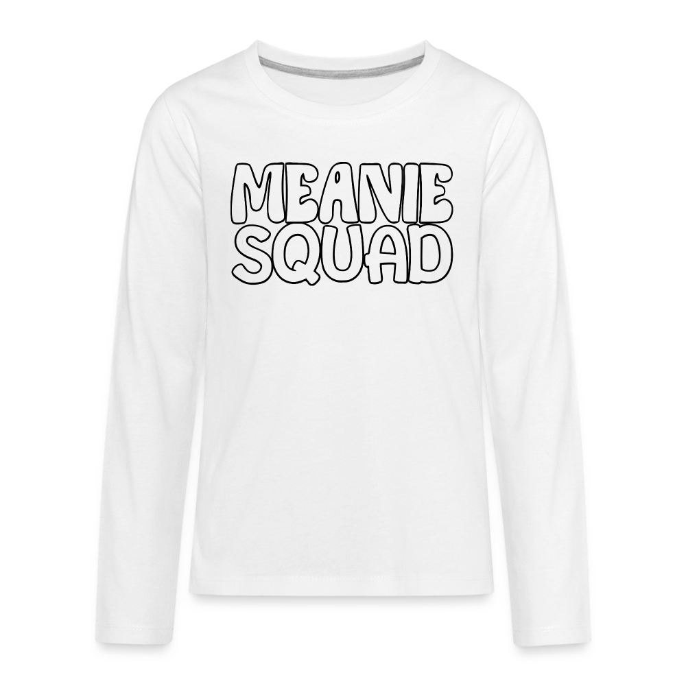 Meanie SQUAD - Youth LongSleeve Shirt - white