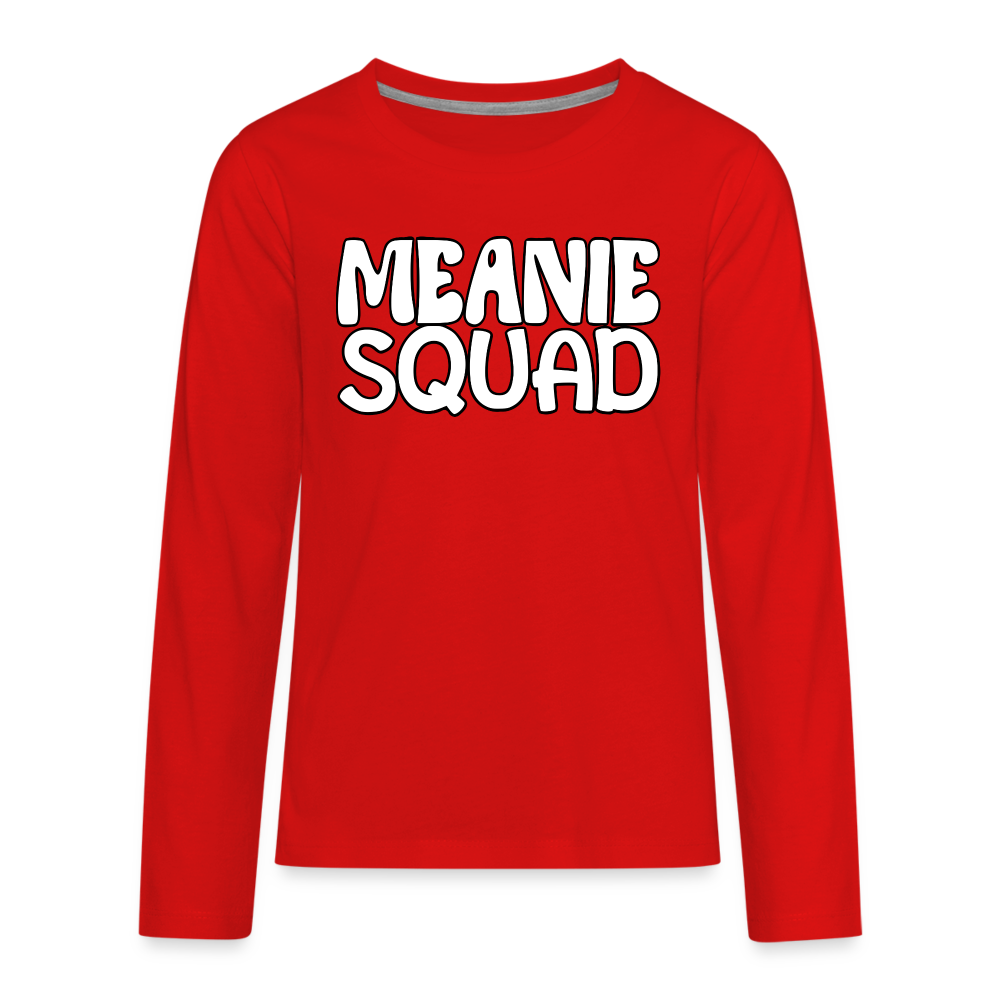 Meanie SQUAD - Youth LongSleeve Shirt - red