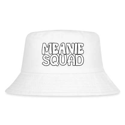 MEANIE SQUAD - Kid's Bucket Hat - white