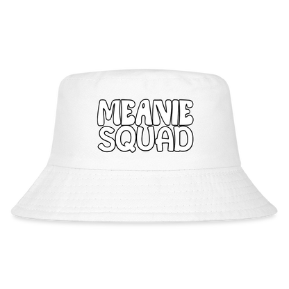 MEANIE SQUAD - Kid's Bucket Hat - white