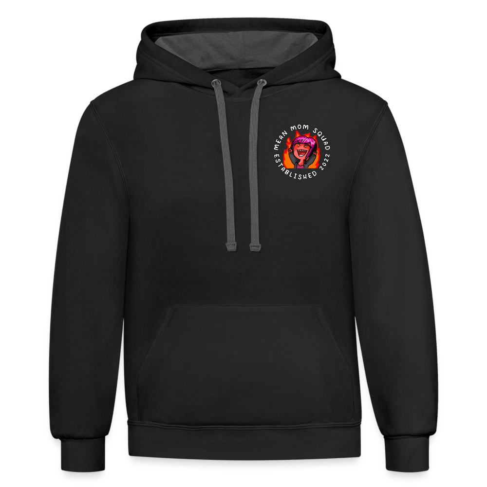 Mean Mom SQUAD Est. 2022 - Contrast Adult Hoodie Unisex - black/asphalt