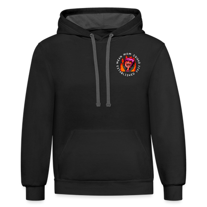 Mean Mom SQUAD Est. 2022 - Contrast Adult Hoodie Unisex - black/asphalt