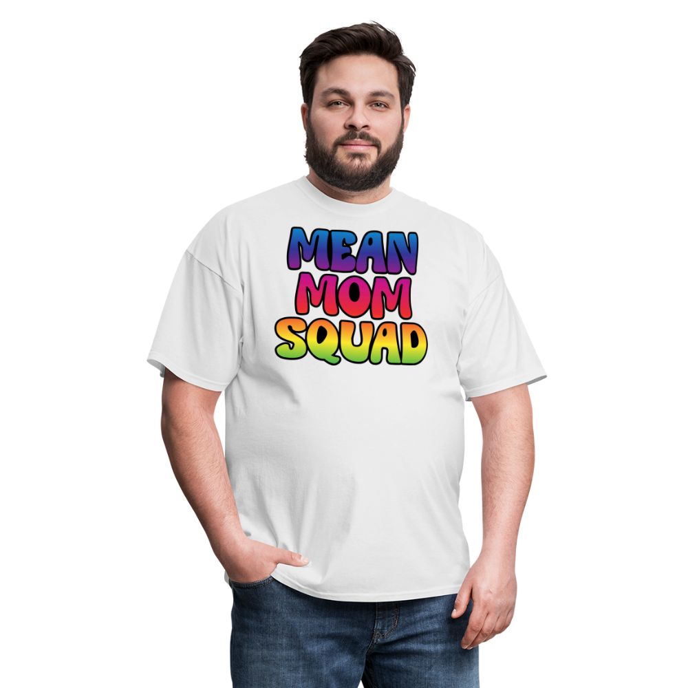 MEAN MOM SQUAD Colorful - Adult T-shirt - white