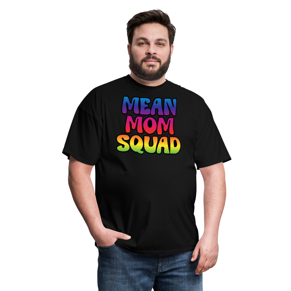 MEAN MOM SQUAD Colorful - Adult T-shirt - black