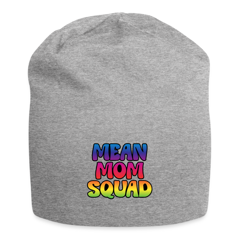 Mean Mom SQUAD Colorful - Jersey Beanie - heather gray